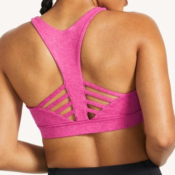Peloton Strappy Heathered Bra Pink - Make Waves Sz Small - Picture 7 of 9